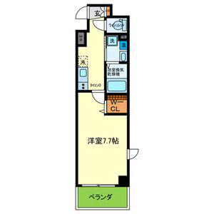 ブランシュ京橋(1K/2階)の間取り写真