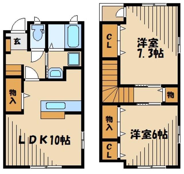 シュティルブリーゼ ノイ(2LDK/1階)の間取り写真