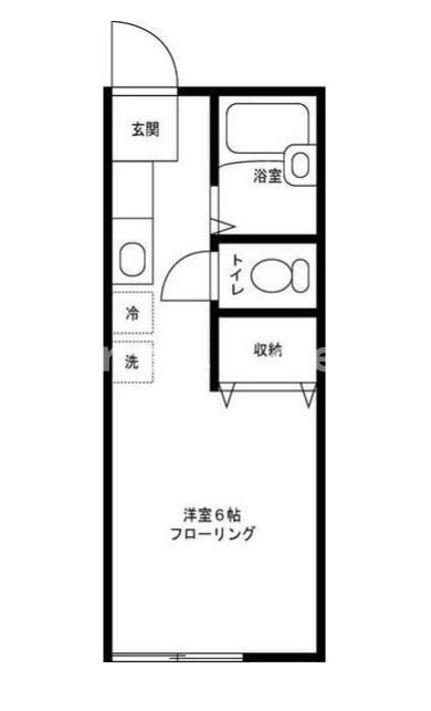 フローラ白山(1K/1階)の間取り写真