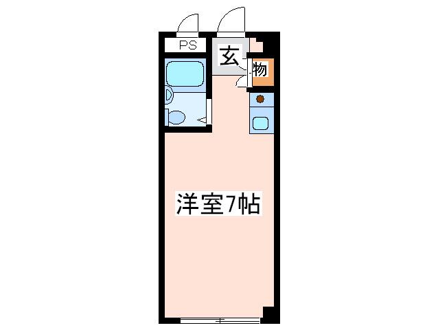 ドミー経堂(ワンルーム/1階)の間取り写真