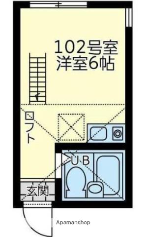 ユナイト田浦サンホセ(ワンルーム/1階)の間取り写真