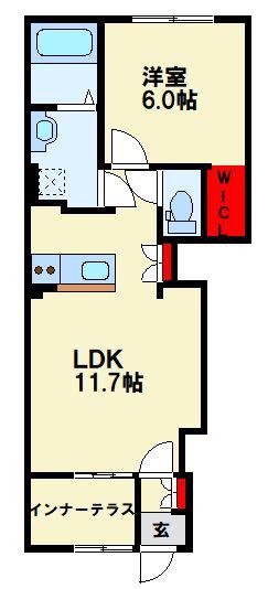 MAISON STELLA MON(1LDK/1階)の間取り写真