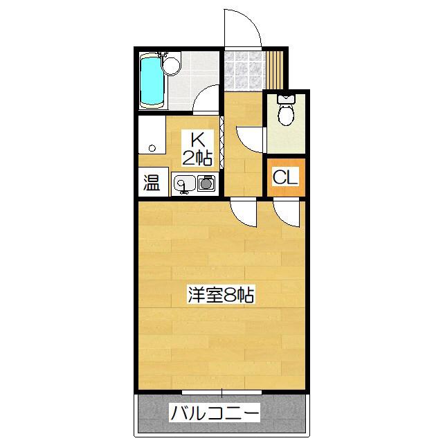 キャンパスシティ太宰府(1K/5階)の間取り写真