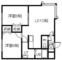 サンパーク8条(2LDK/1階)の間取り写真