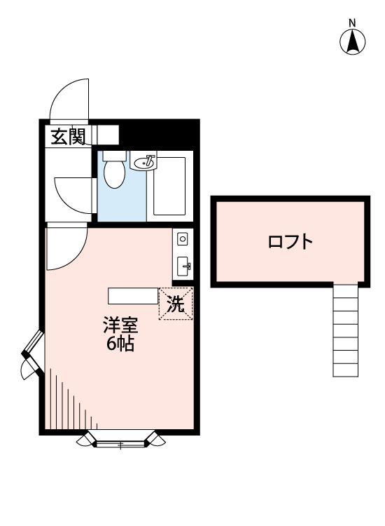 ベルピア常盤平11-1(ワンルーム/2階)の間取り写真