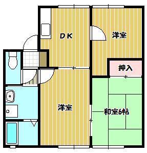 グランコート長野 C棟(3DK/1階)の間取り写真
