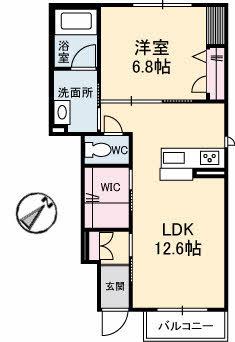 メゾンド セルディーナ(1LDK/1階)の間取り写真