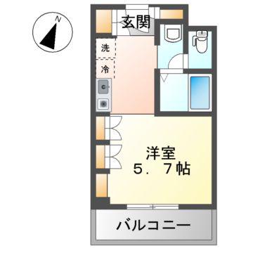 RITZY本山(ワンルーム/4階)の間取り写真