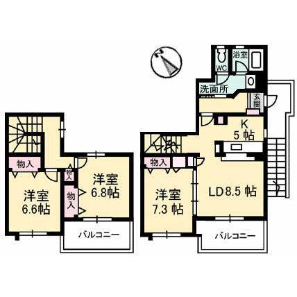 NF ビレッジ(3LDK/2階)の間取り写真