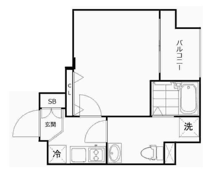アイディ西五反田(1K/3階)の間取り写真