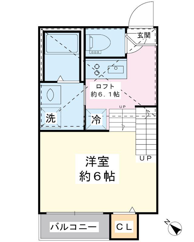 アンジェリケ(ワンルーム/1階)の間取り写真