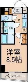 ゲートウェイ尾頭橋(1K/3階)の間取り写真