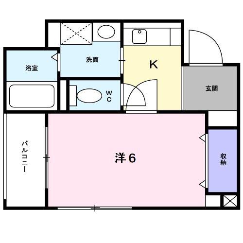ドゥジエーム シマ(1K/3階)の間取り写真