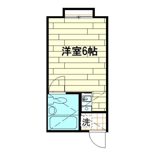 エルミ大山(ワンルーム/2階)の間取り写真