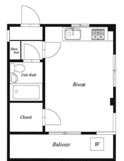 吉住マンション(ワンルーム/4階)の間取り写真