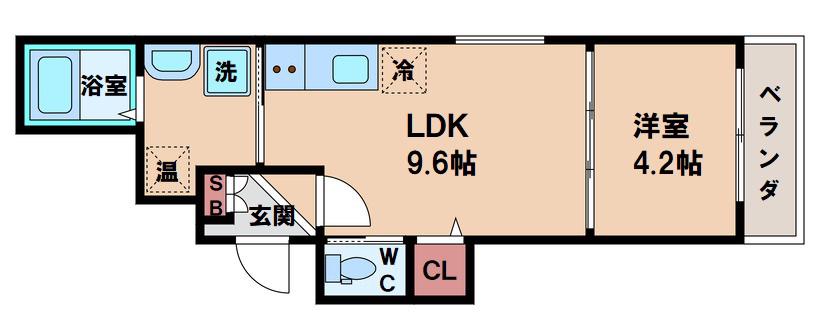 F ASSECIA NOTOS(1LDK/2階)の間取り写真