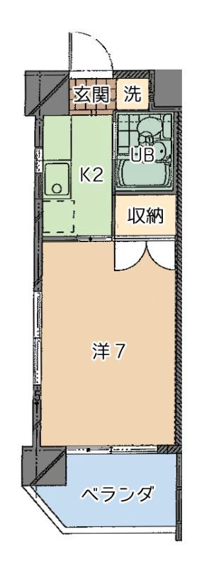 トーマスみなみ(1K/10階)の間取り写真