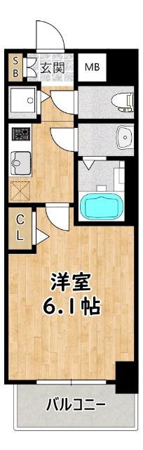ベラジスタ塚本(1K/5階)の間取り写真