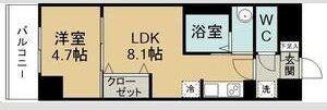 アスコットあすと長町(1LDK/5階)の間取り写真