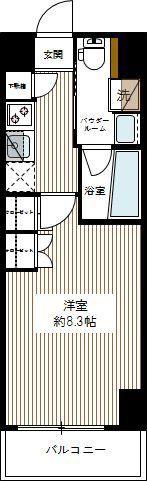 AXAS墨田ASYLCOURT(1K/4階)の間取り写真