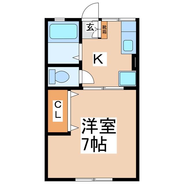 デルトラウムハイム(1K/1階)の間取り写真