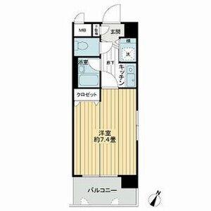 ライオンズプラザ博多駅南(1K/8階)の間取り写真