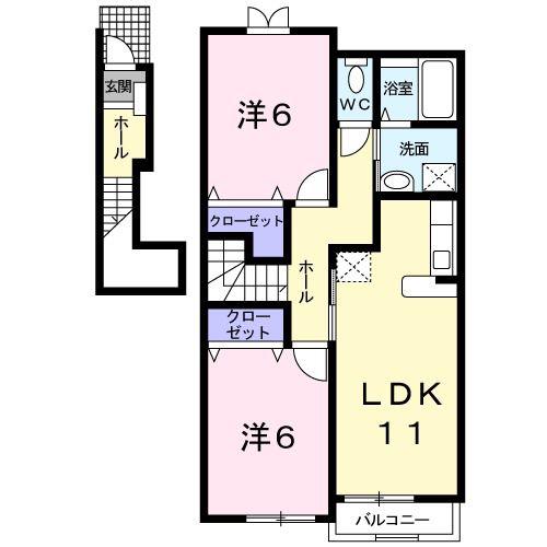 セルバ・リーオ(2LDK/2階)の間取り写真
