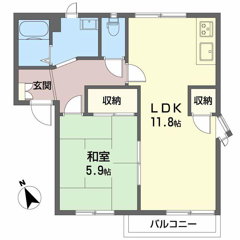 フレグランス小泉(1LDK/1階)の間取り写真