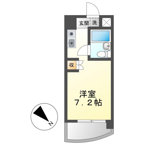 フィレンツェ名駅(ワンルーム/4階)の間取り写真