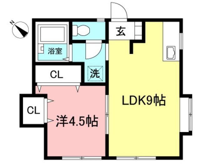 コンフォート鶴間(1LDK/1階)の間取り写真