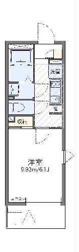 レオネクストアーカイブIII(1K/1階)の間取り写真
