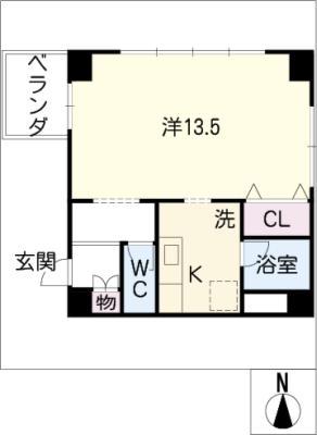 コンフォールエムズ(1K/2階)の間取り写真