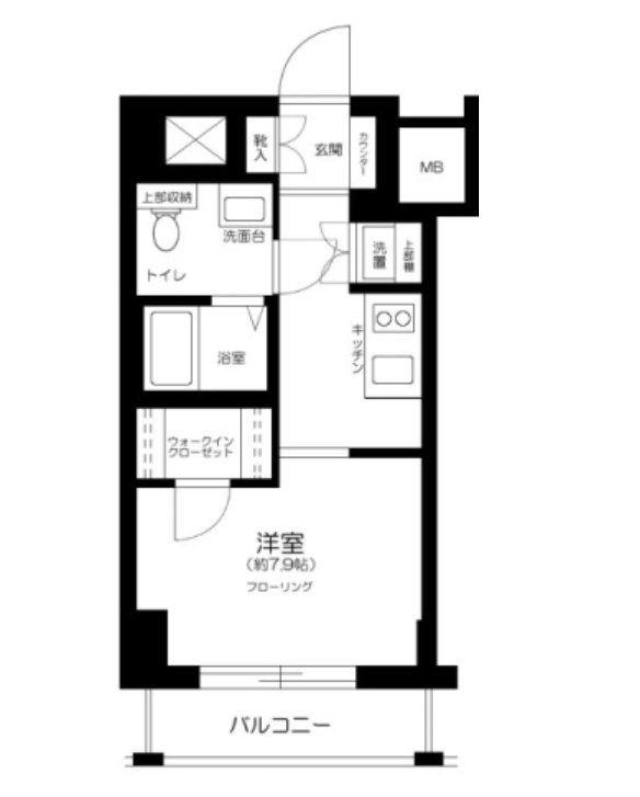 アーバイル三軒茶屋(ワンルーム/4階)の間取り写真
