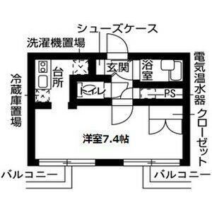 レジデンス藤ヶ丘II(ワンルーム/2階)の間取り写真