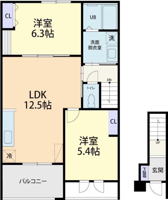 リオグランデ (2LDK/2階)の間取り写真