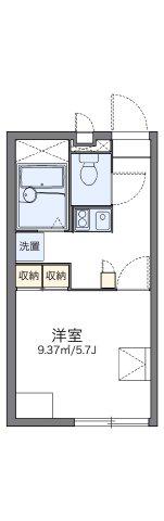 レオパレス新家(1K/2階)の間取り写真