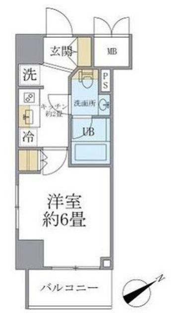 レスピール川崎(1K/12階)の間取り写真