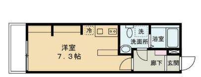 グラッソ戸部(ワンルーム/3階)の間取り写真
