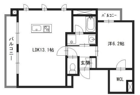 MEILLEUR(1LDK/3階)の間取り写真