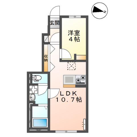柳樂 稲夫 様III期工事(1LDK/1階)の間取り写真