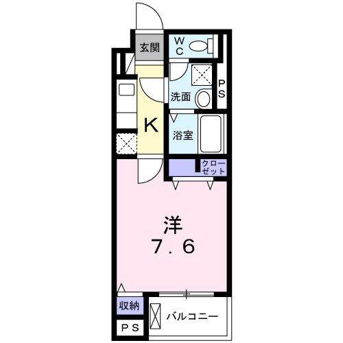 ポライトリー(1K/3階)の間取り写真