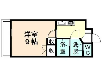 ガーベラ西長江(1K/2階)の間取り写真