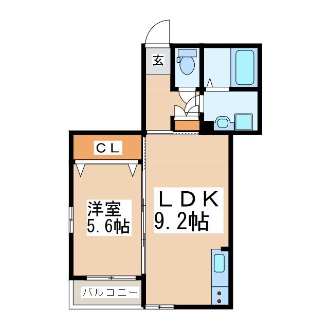 アヴェニール錦ヶ丘(1LDK/3階)の間取り写真