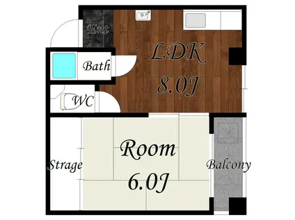 NO.1 STRONG SHINOSAKA-ストロング第1新大阪-(1DK/4階)の間取り写真