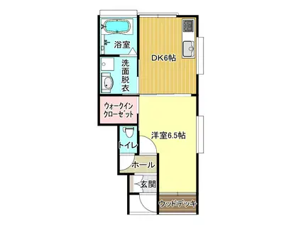 ペティーコーポみつばIV(1LDK/1階)の間取り写真