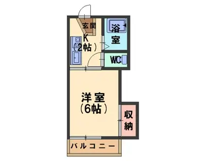 ファミールMYK(1K/1階)の間取り写真