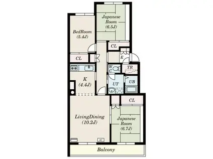 テレパレス西町II(3LDK/2階)の間取り写真