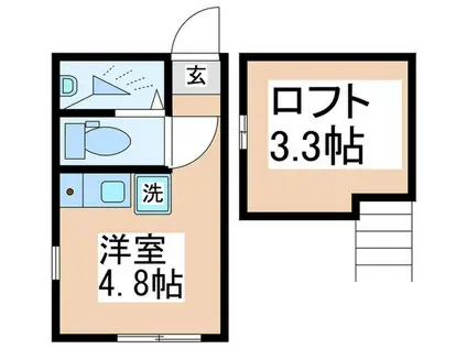 ATTIC NAGATSUTA(ワンルーム/2階)の間取り写真