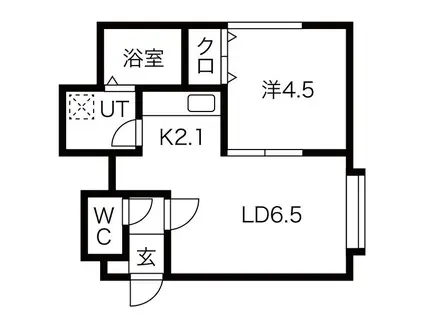 URIZUN.APT(1LDK/3階)の間取り写真