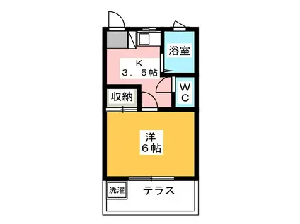 金子コーポ51号(1K/2階)の間取り写真
